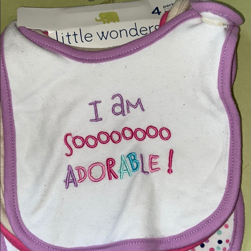 Little Wonders Bibs 4 Pack
